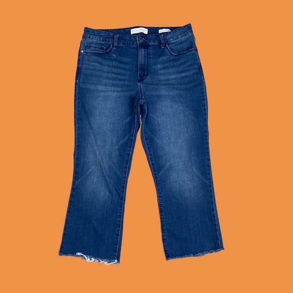 SOCIAL STANDARD BY SANCTUARY MID-RISE KICK CROP JEANS IN BLUE SZ 10/30 - Picture 1 of 14